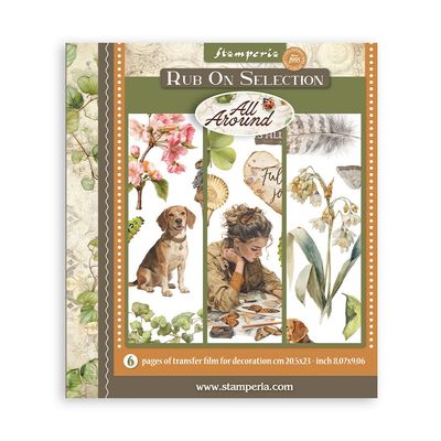 Printed Decorative Rub on selection for Art and Craft cm 20,5x23 - All Around