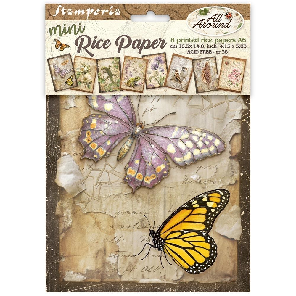 Printed Mini Rice Paper A6 All Around 