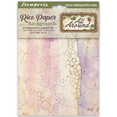 Stamperia All Around A6 Rice Paper Backgrounds