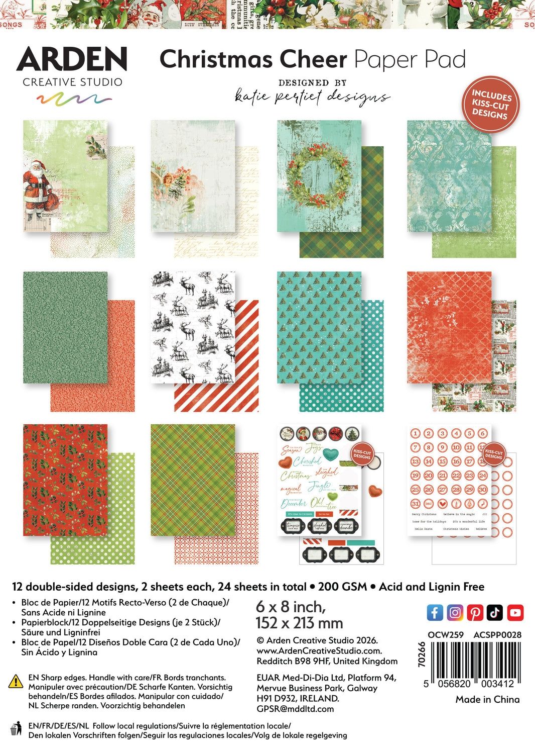 CHRISTMAS CHEER Paper Pad 6 x8