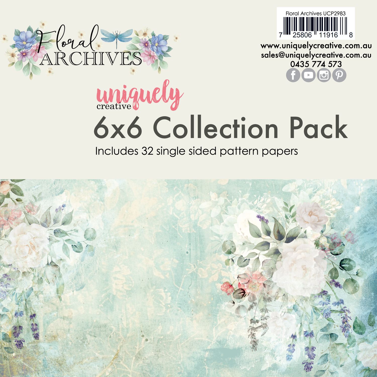 Floral Archives 6x6 Collection pack