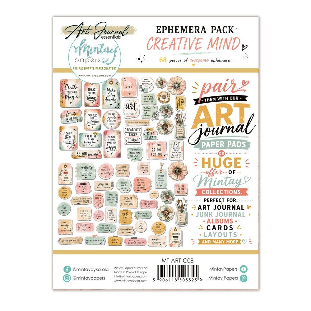 Mintay Art Journal Ephemera Pack