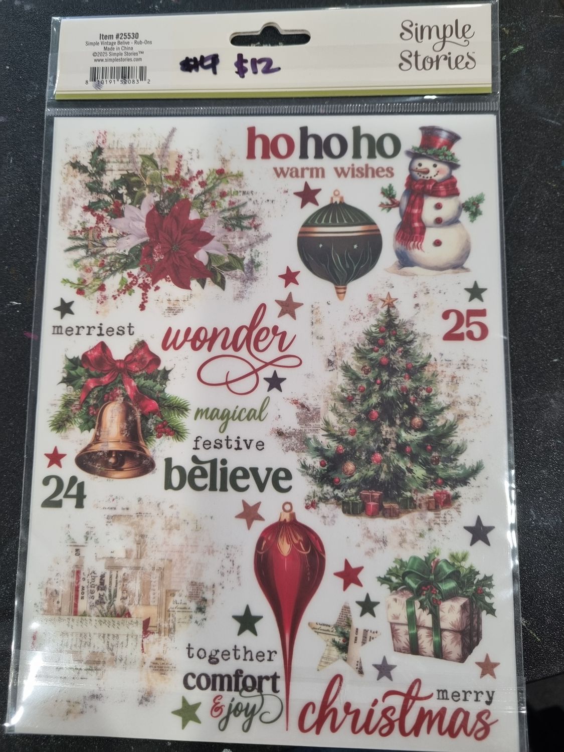 Simple Stories Christmas Rubons