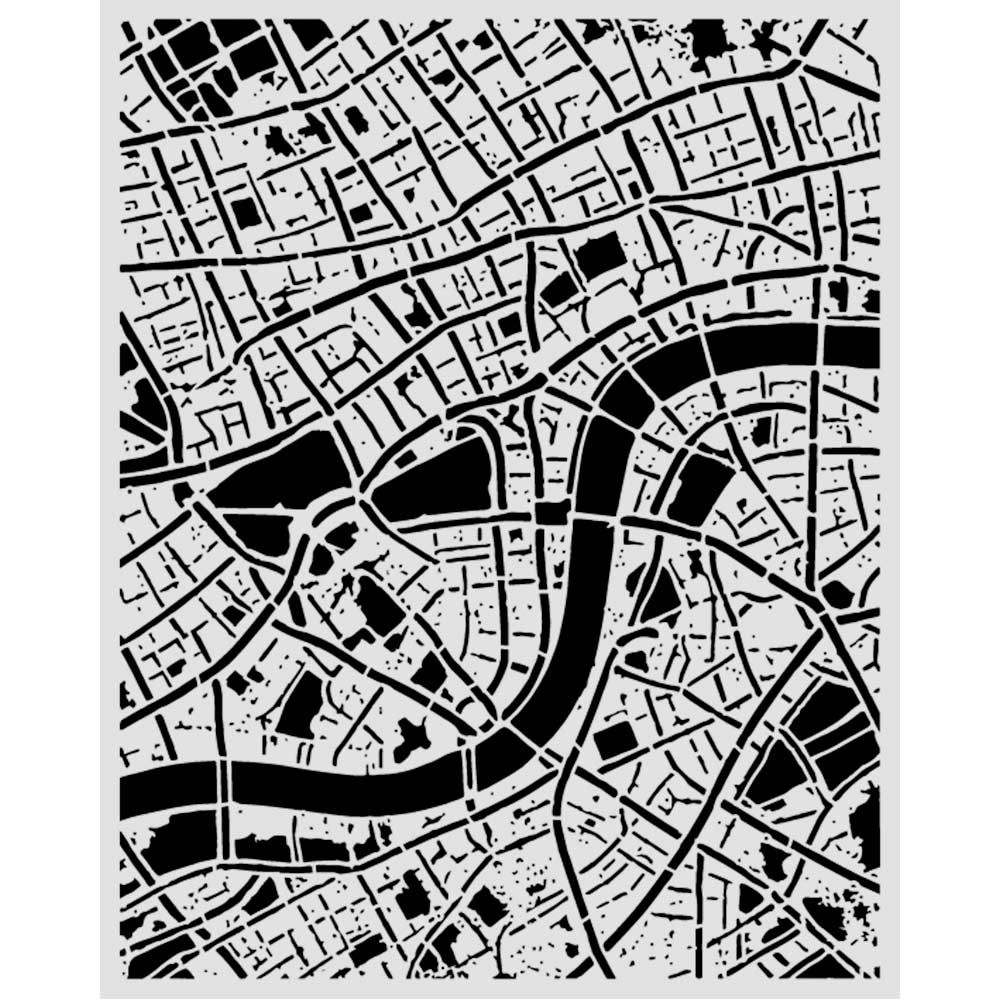 Our Way Street Map Stencil