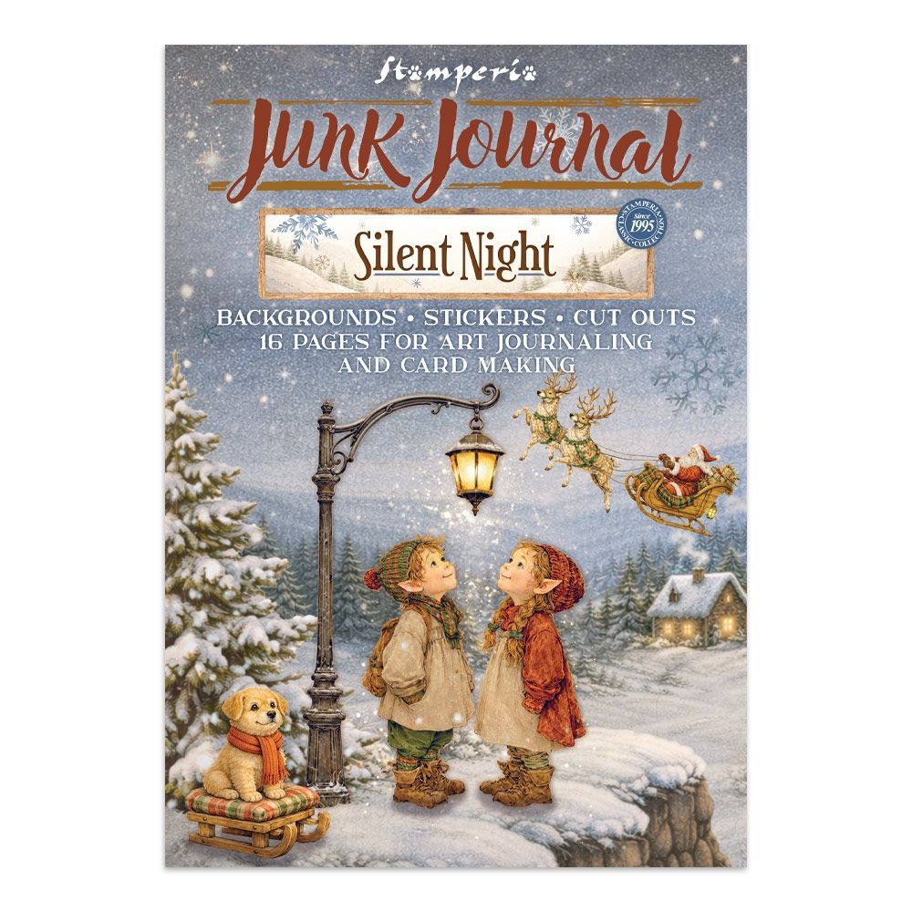 Printed Art Junk journal: stickers, cut-outs, backgrounds for Art and Craft - Silent Night