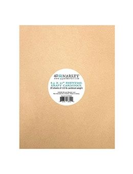 8.5x11 Kraft Cardstock 20 sheets