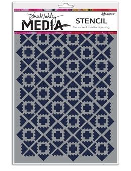 Dina Wakley Media Stencil Almost Ikat