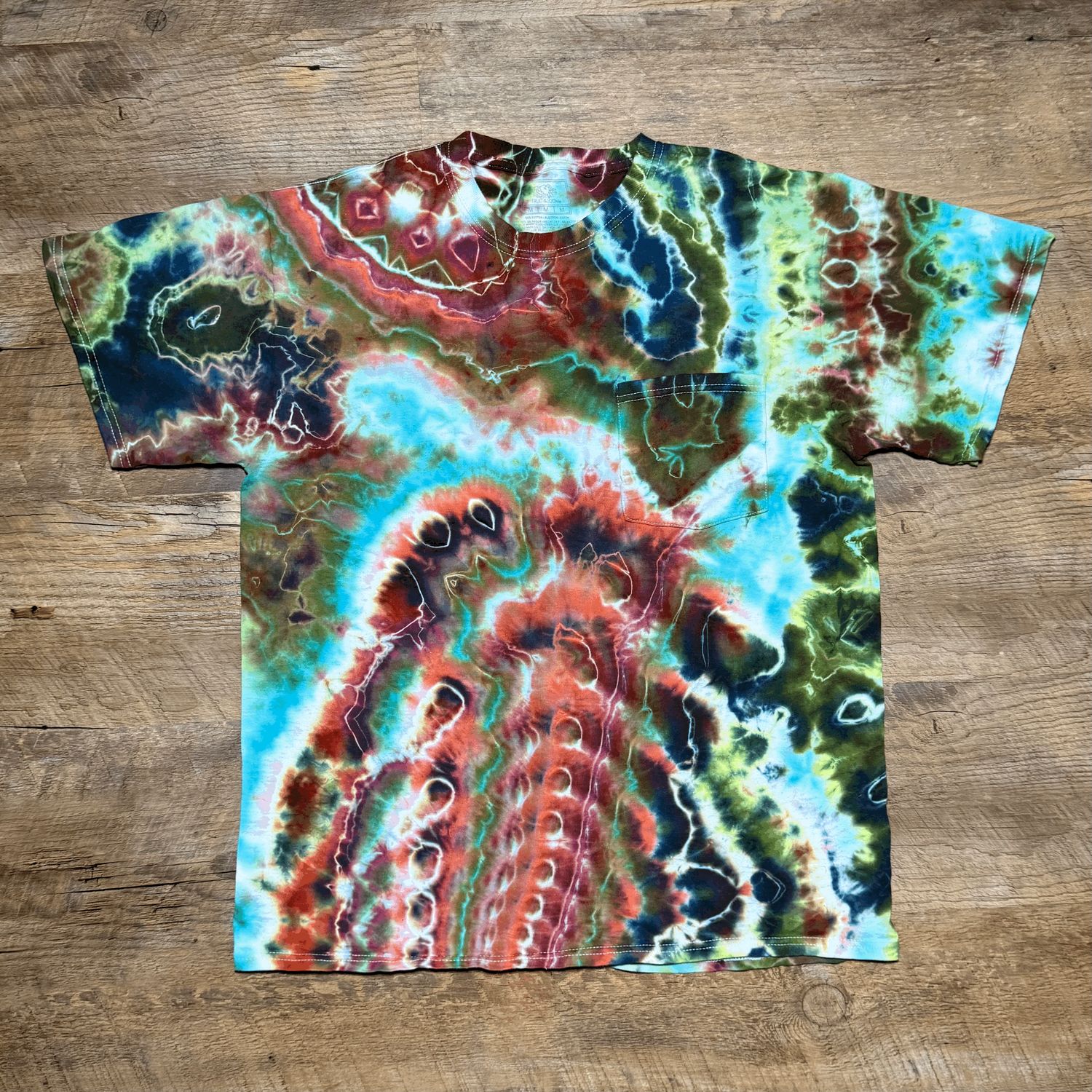 Spinal Scoliosis - Rolled and Pleated Tie Dye Shirt | Medium