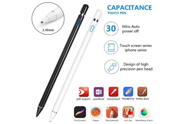 Aktiv Stylus Touch Pen Smart kapacitetsblyant. (Sort)