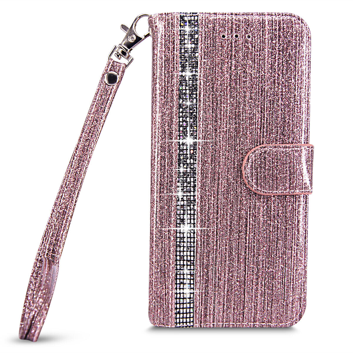 Diamond Shiny Sparkle Mirror Pu Leather Wallet Case