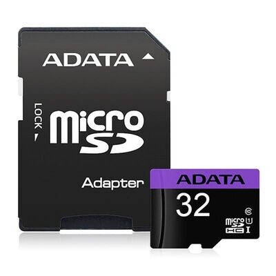 32GB Micro SD kort m. SD adapter