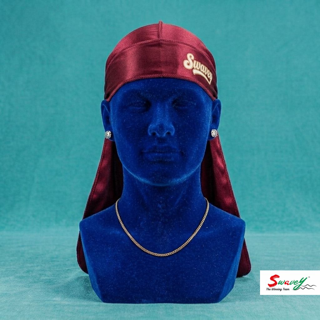 Swavey Wine Red Premium Satin Silky Durag