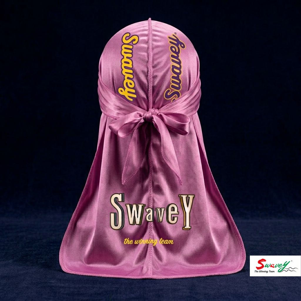 Swavey Pink Pallisade Premium Satin Silky Durag