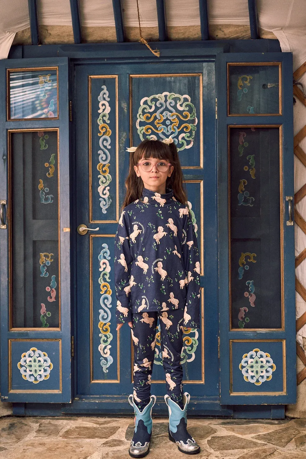 Ovejas Leggings Blue