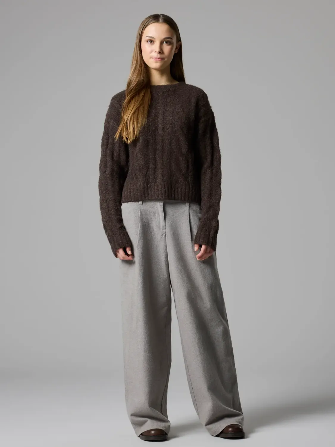 Leave Cable Short Knit Noos