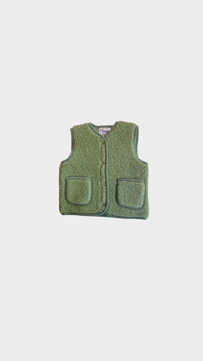 Wollen Bodywarmer Green Tea