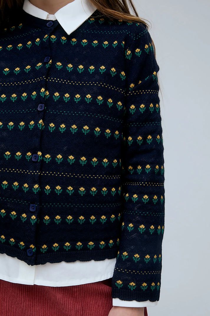 Cardigan Happy Flower