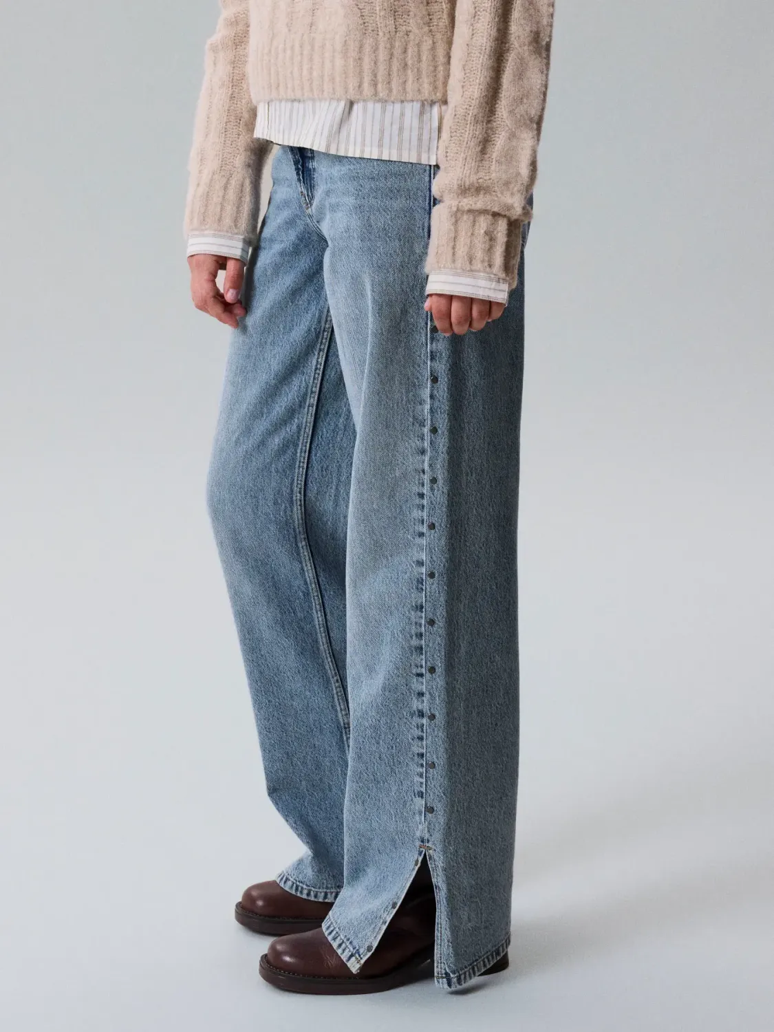 Brim Stud Straight Pant