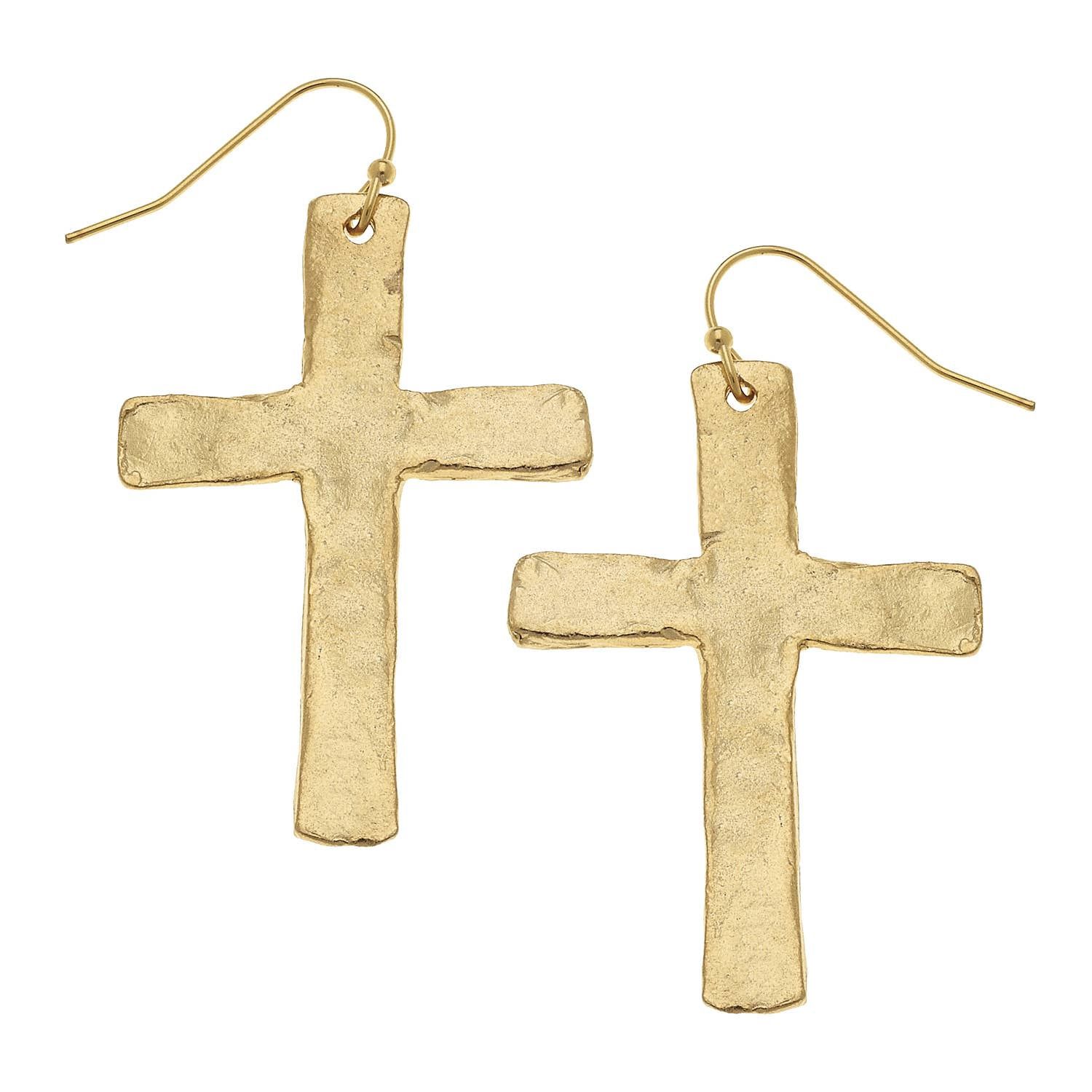 Gold Cross Earrings(1)
