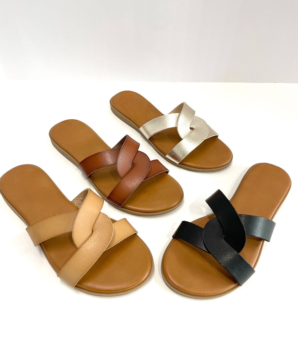 Twisted Strap Sandal, Color: Black, Size: A18: 5(1) 5.5(1) 6(2) 6.5(2) 7(3) 7.5(3) 8(2) 8.5(2) 9(1) 10(1)