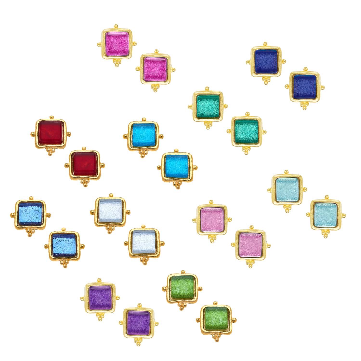 Set of 11 Madeline French Glass Studs