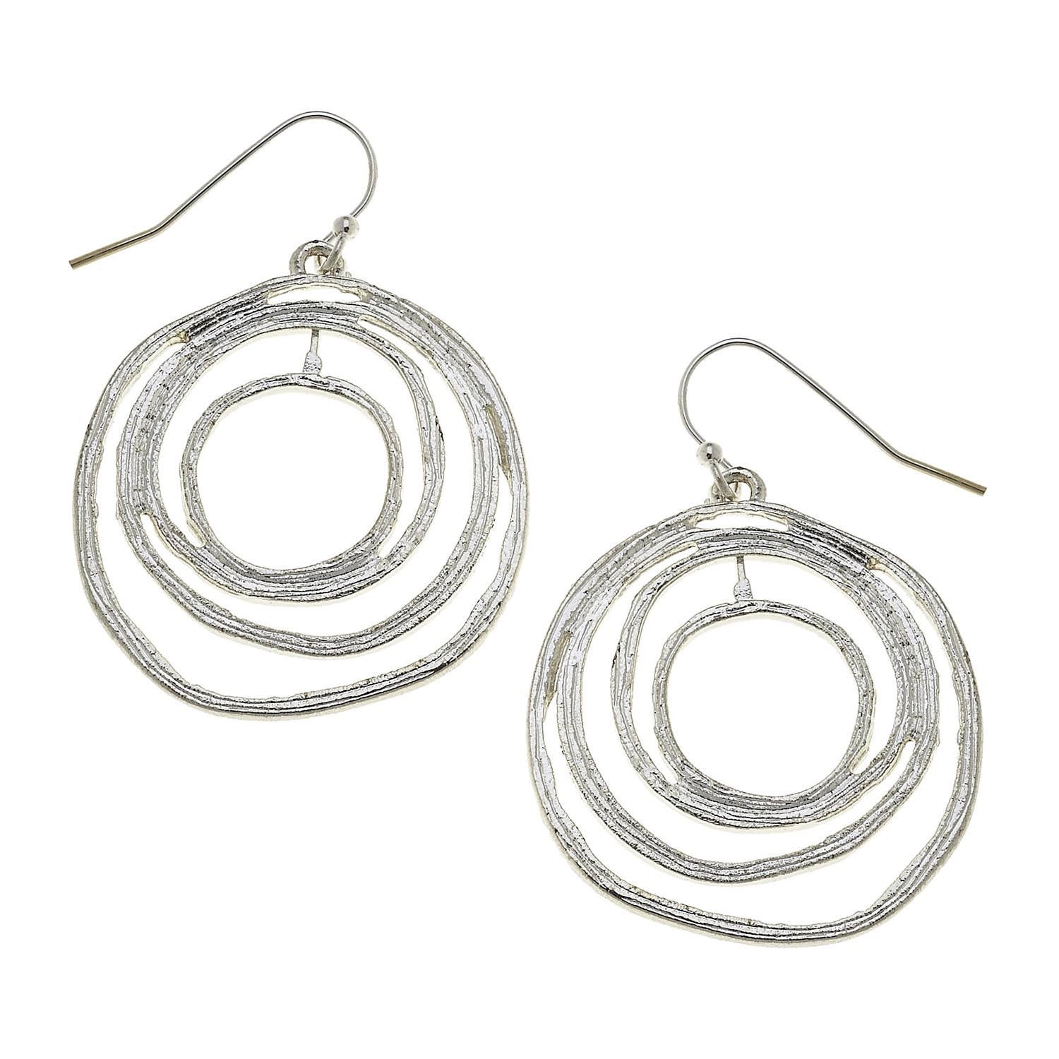 Silver Filigree Cut Out Earrings