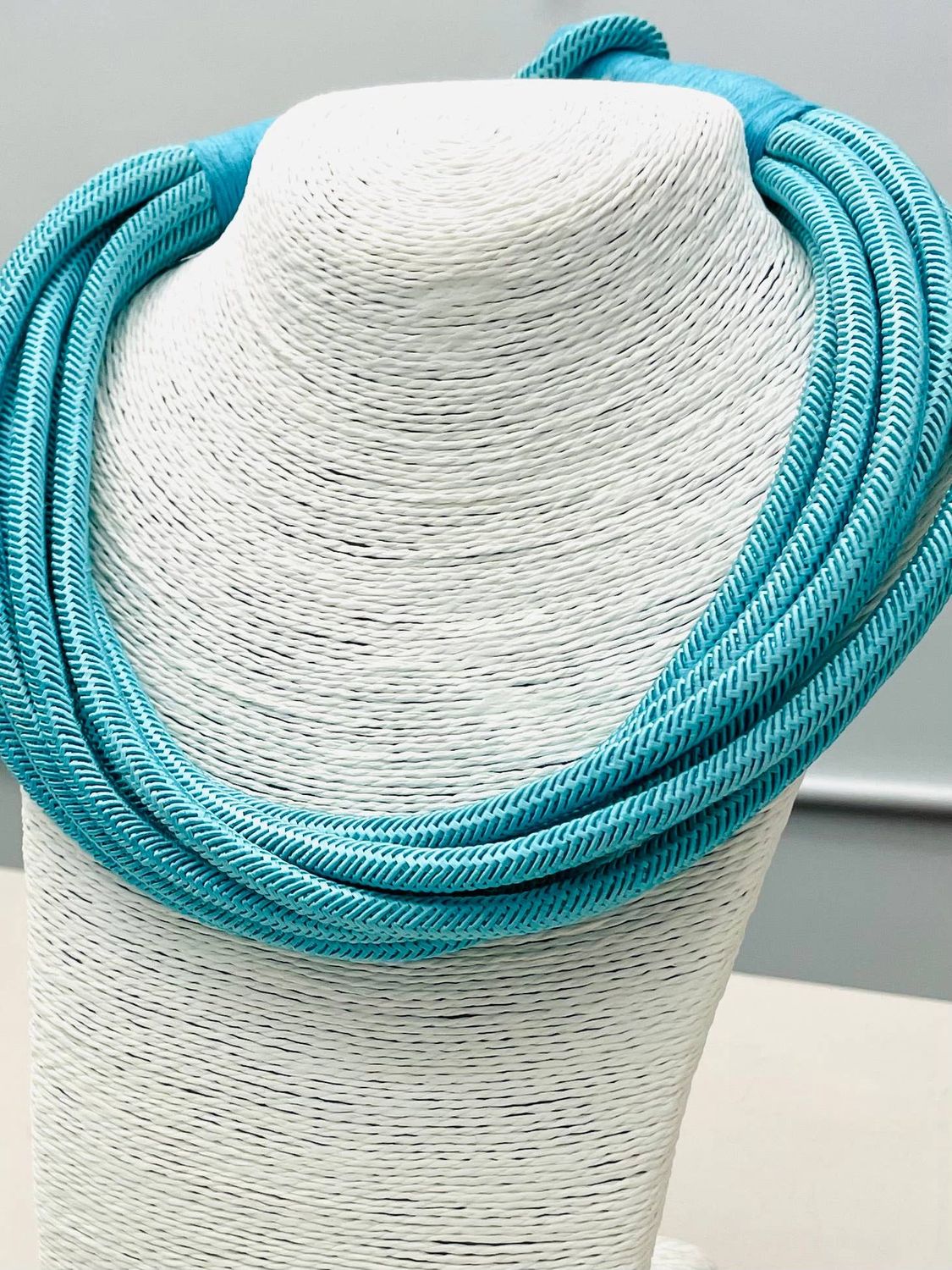 "Original" Slub 8-Strand Necklace (turquoise) NK262