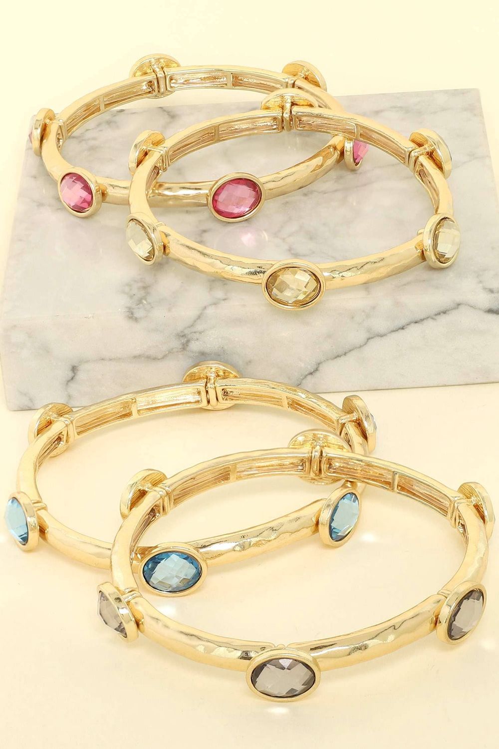 GOLD-TONE CRYSTAL CUFF BANGLE BRACELET B15734