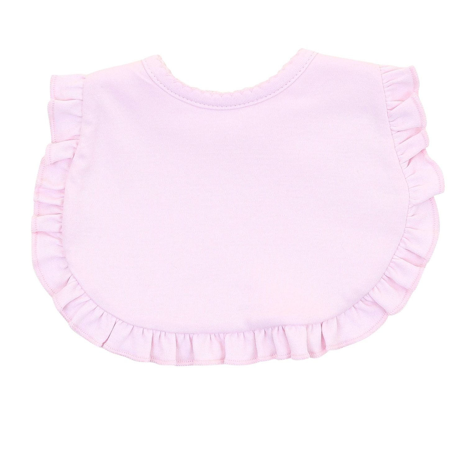 Solid Essentials Ruffle Bib - Pink with Pink Trim