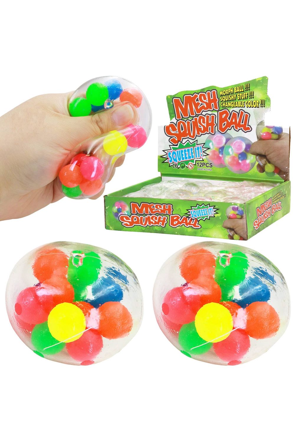 Clear Smooth Colorful Orb Ball Stress Toy