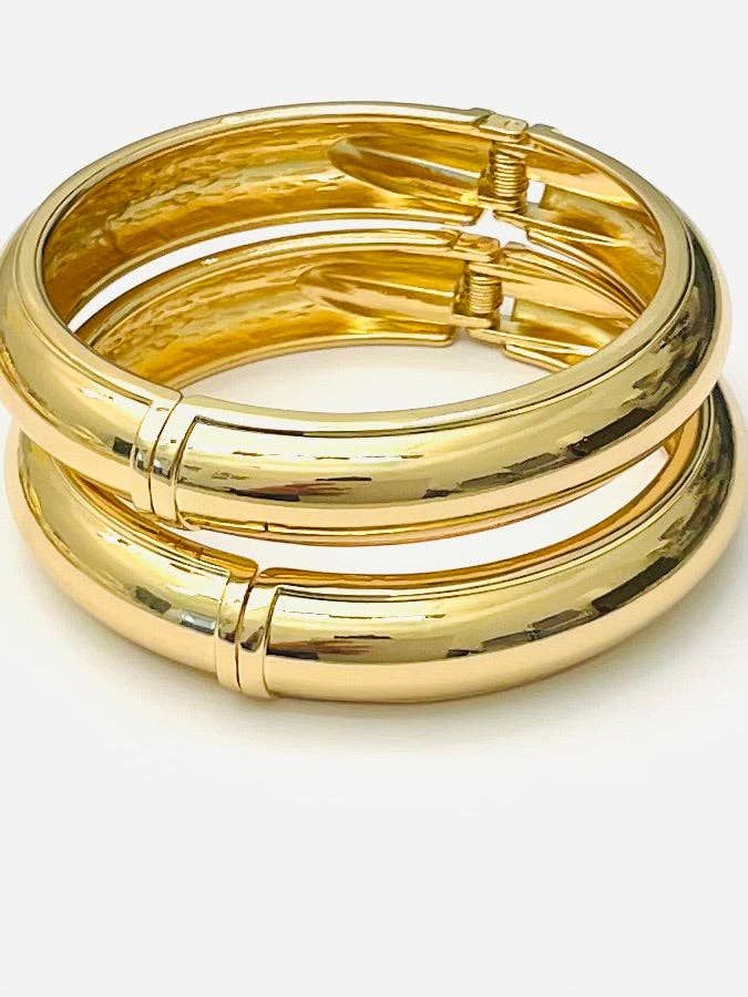 CHIC - Border Hinged Bracelet (gold) BR507