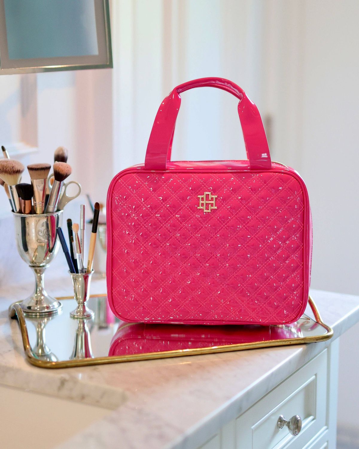 Punta Cana Large Case Hot Pink Patent