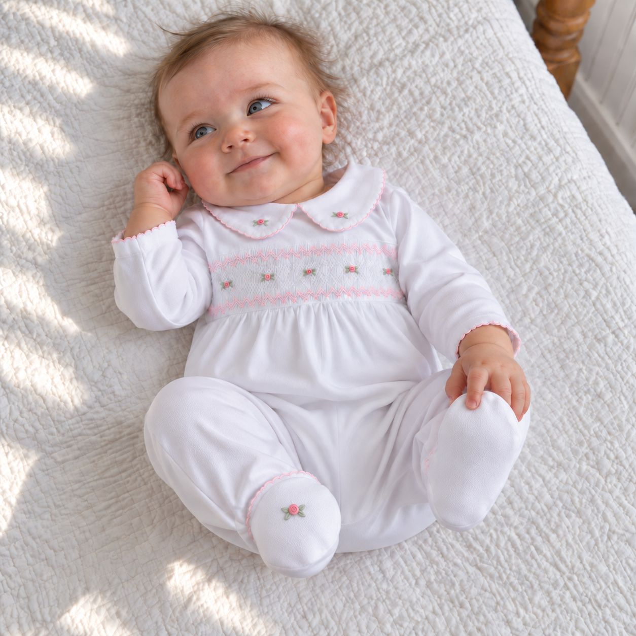 Grace Smocked Footie