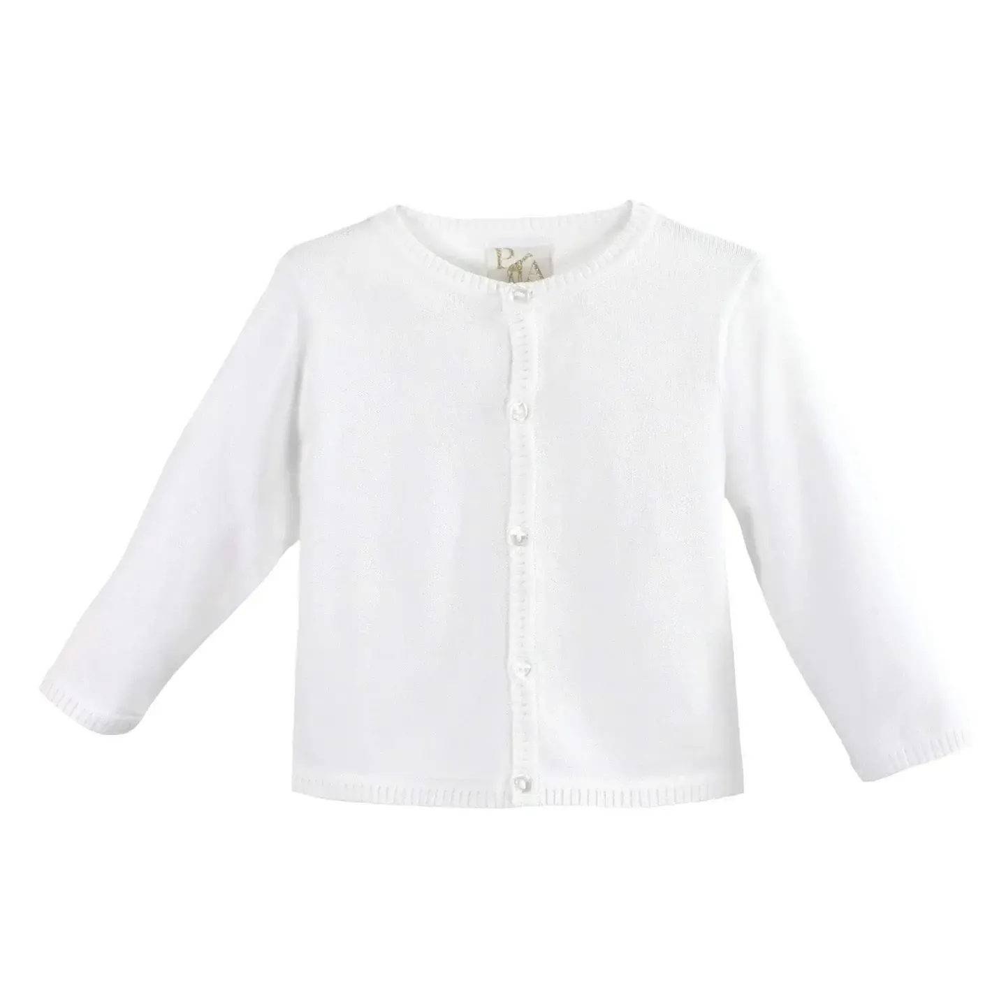 Ladder Edge Cardigan Sweater - 2 Colors, Color: White, Size: 24 Month