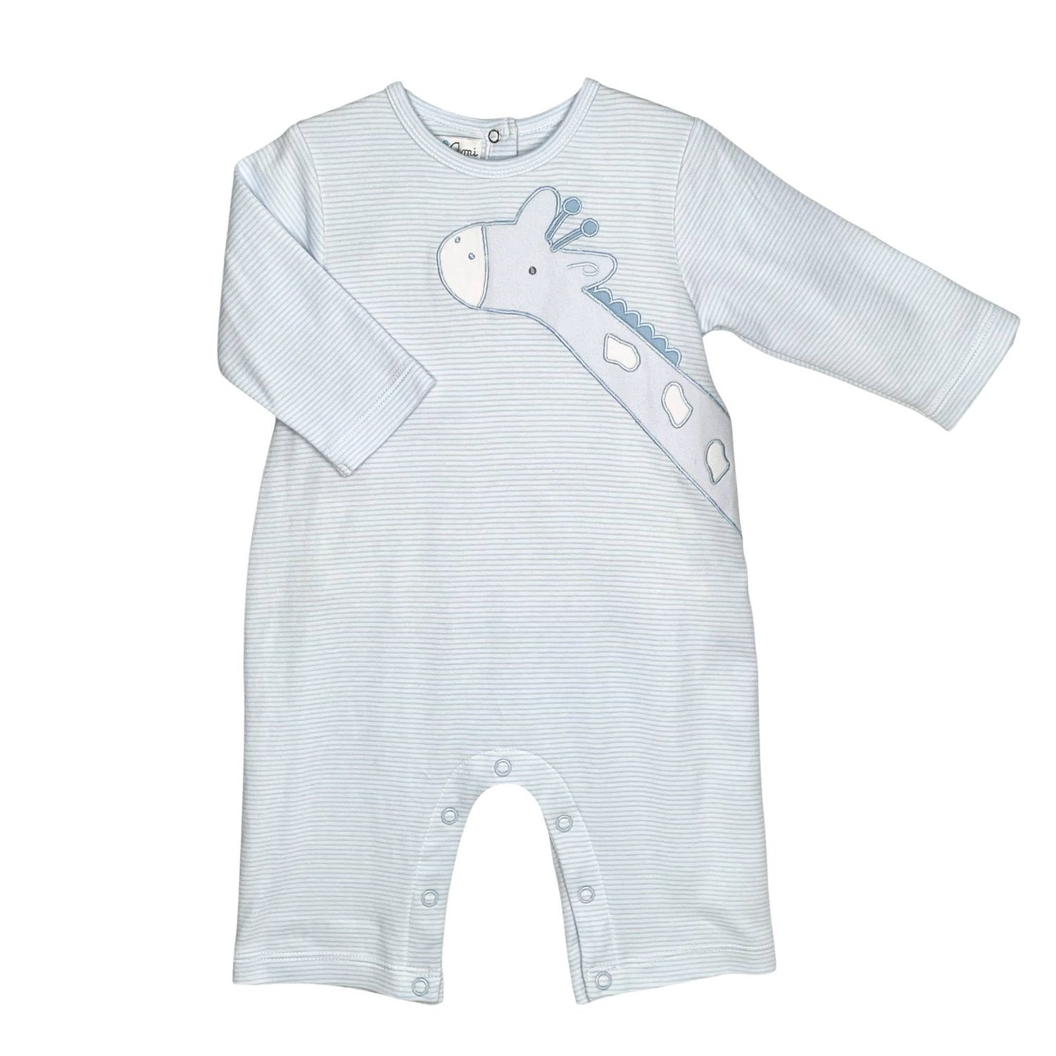 Giraffe Applique Knit Longall in Blue