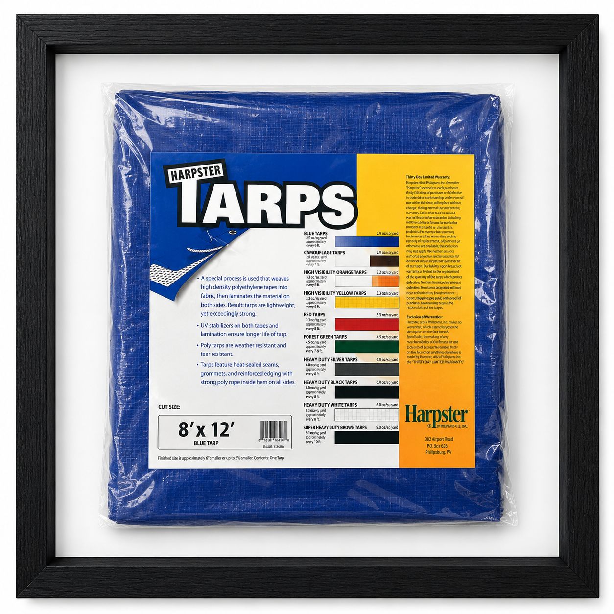 TARP, 8x12, BLUE 2.9 OZ