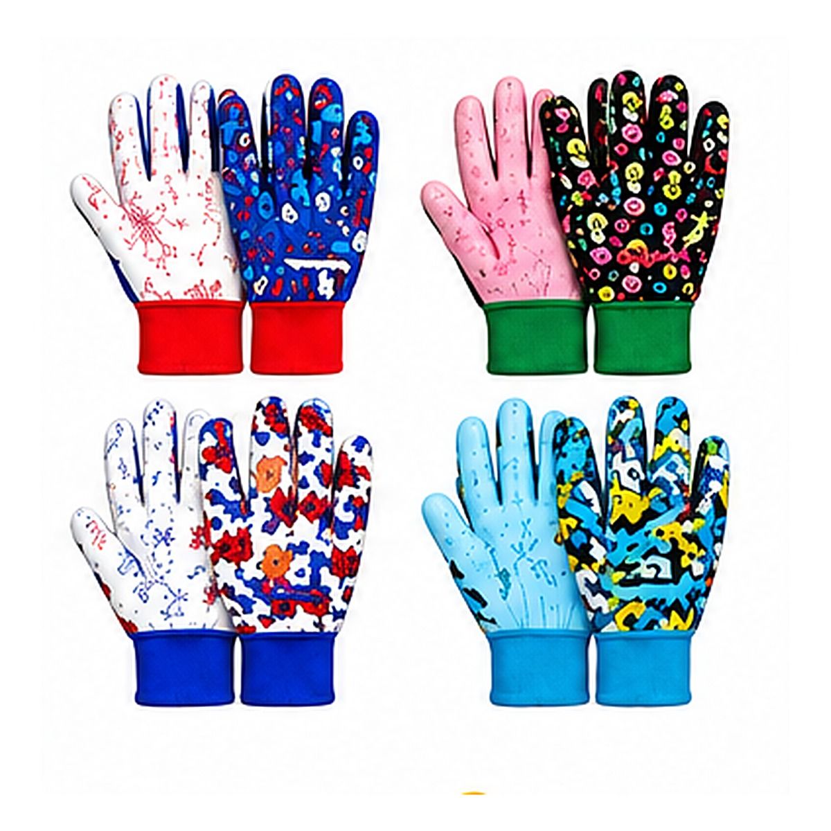 JUMPHIGH Garden Gloves for Women (4 Pairs, Large)