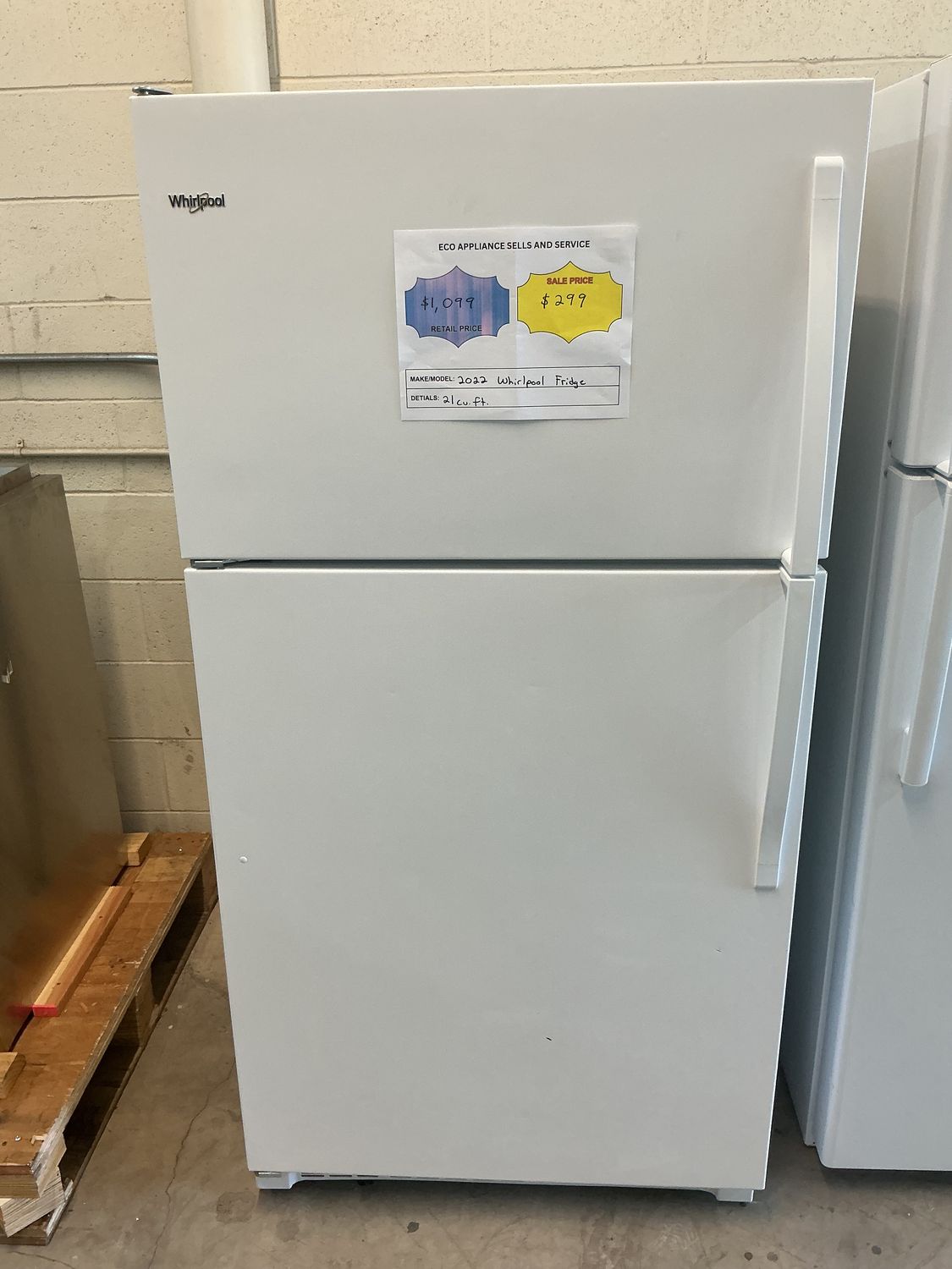 2022 Whirlpool Fridge WRT311FZDW02