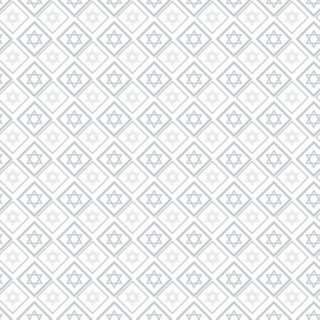 1 Yard Piece 8 Nights 8 Lights Star of David White Hanukkah Quilting Cotton