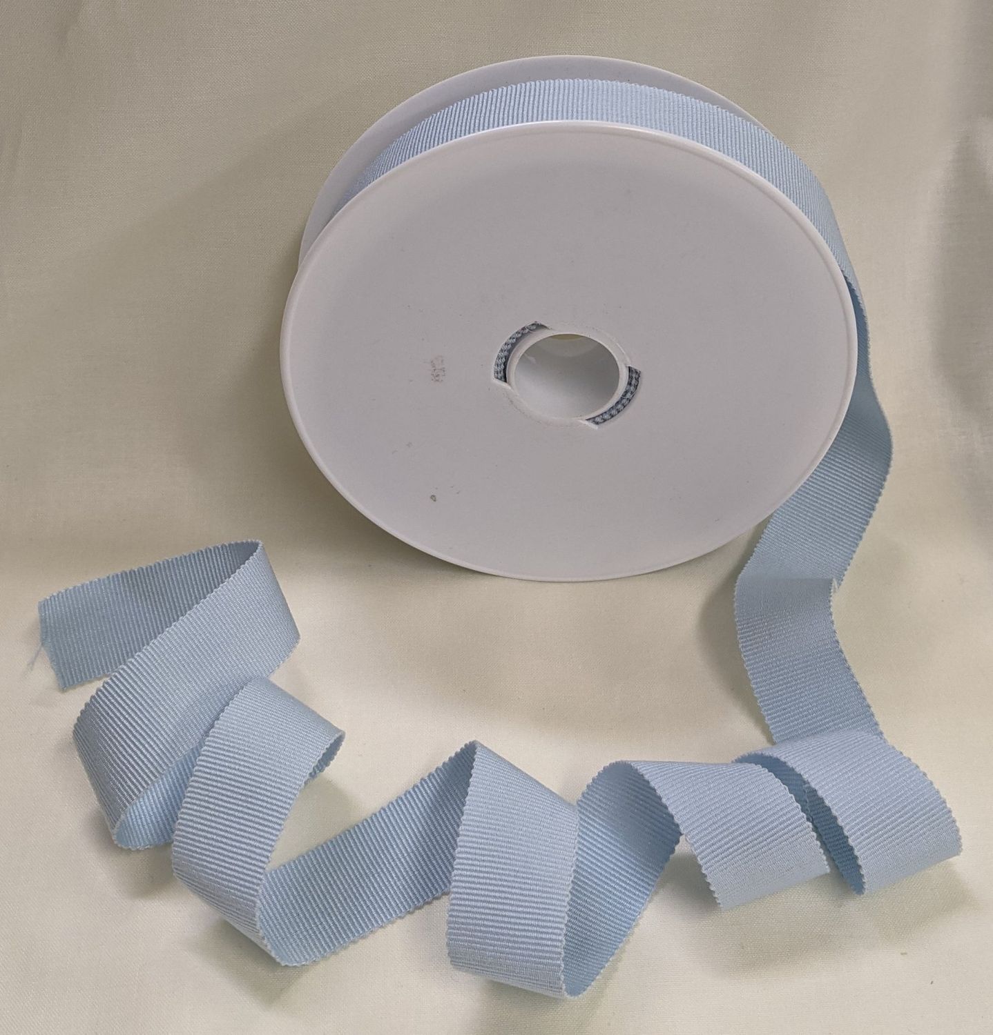 1" Petersham 100% Cotton Ribbon Lt Blue