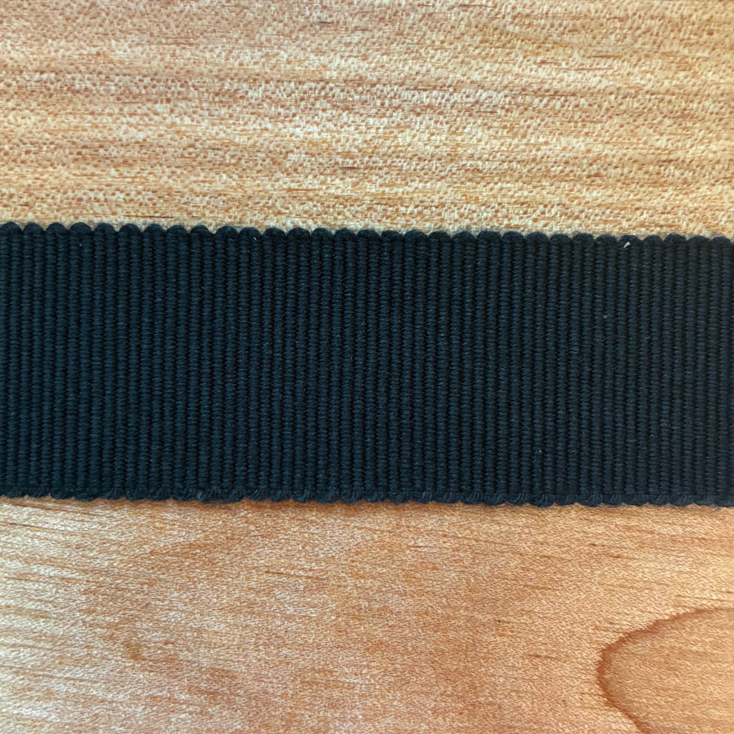 1" Petersham 100% Cotton Grosgrain Black Ribbon