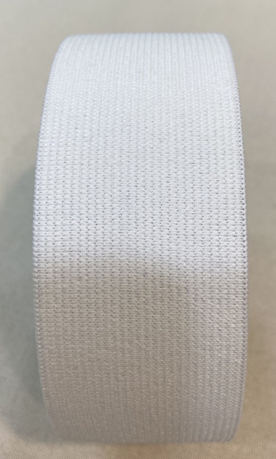 1.25" Knit Elastic White