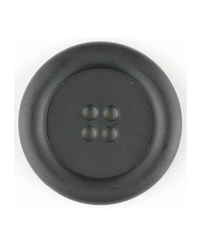 1" Black Polyamide 4 Holed Button