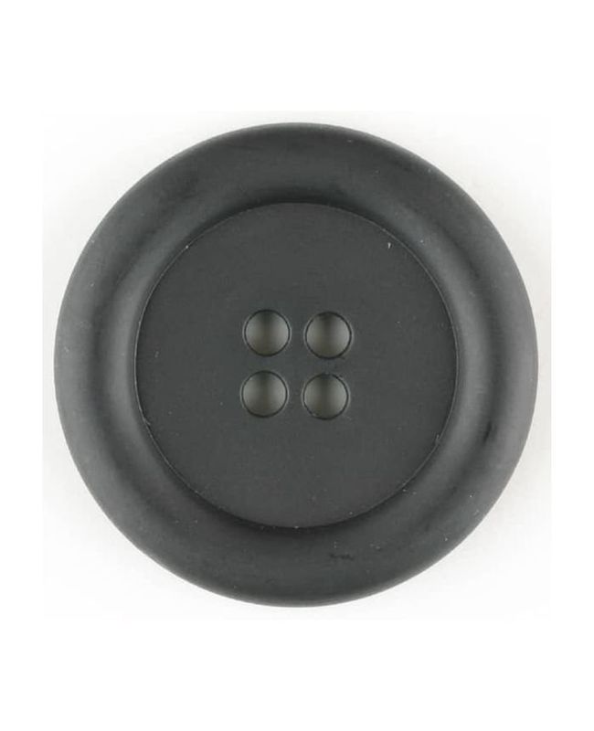 1" Black Polyamide 4 Holed Button