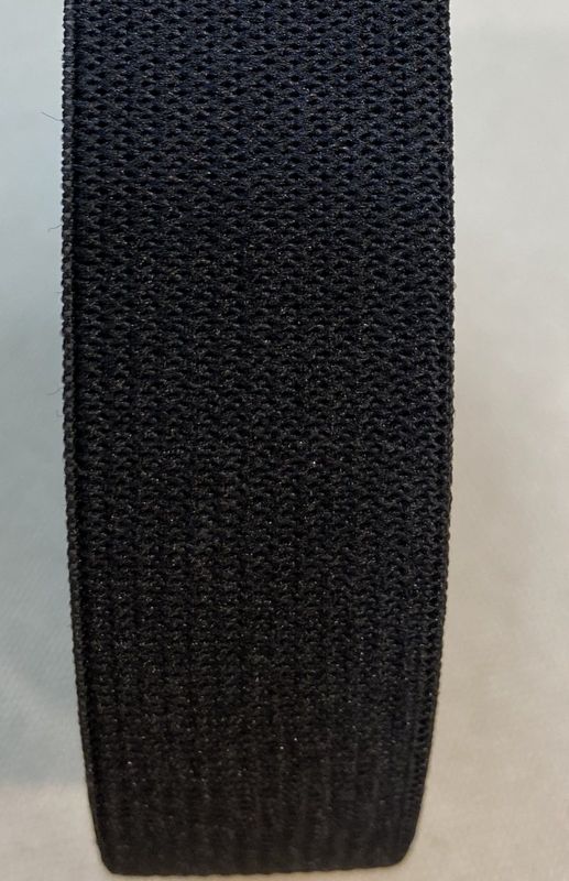 1" Elastic Knit Black