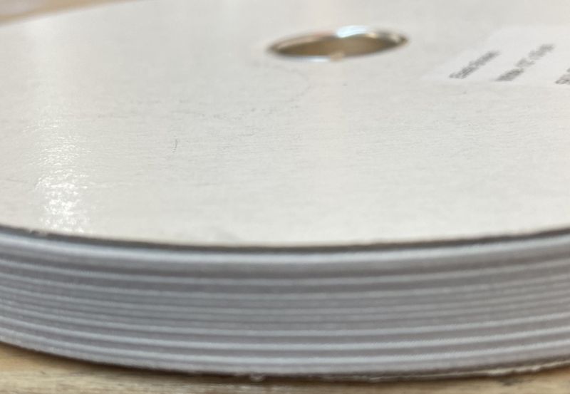 1" Elastic Braided White