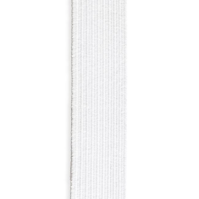 1/2" Elastic Braided White