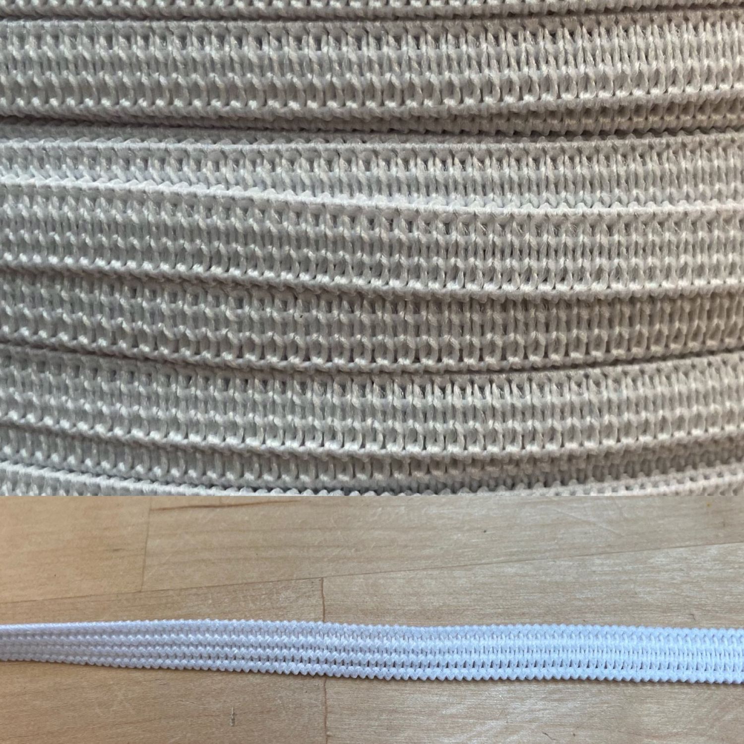 1/4" Elastic White from France - feels great - soft