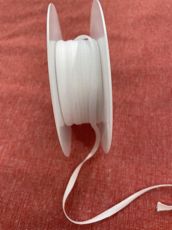 1/4" White Twill tape- 100% Cotton