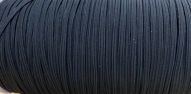 1/8" Elastic Braided Black